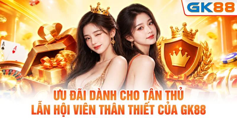 Ưu đãi dành cho tân thủ lẫn hội viên thân thiết của GK88